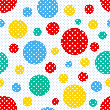 Seamless geometric polka dot pattern  clipart