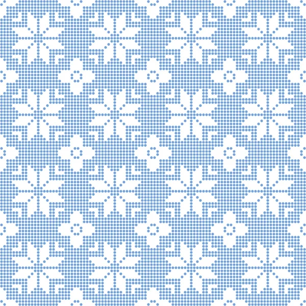 Seamless Pattern of polka dots with snowflakes — Stock Vector