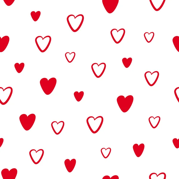 beyaz zemin üzerine kalpleri ile Seamless Modeli