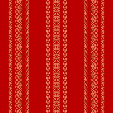 Soyut kesintisiz çizgili desen ile süsleme