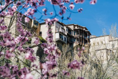 Casas Colgadas Cuenca İspanya 'da Asılan Evler ve çiçekler