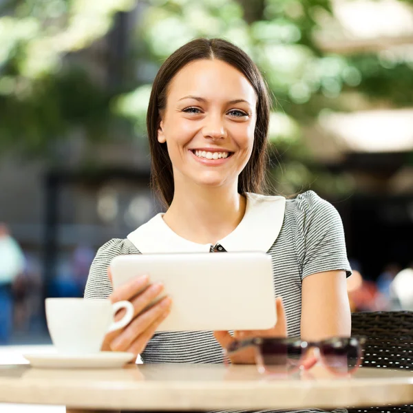 Woman in cafe — Stock Photo, Image