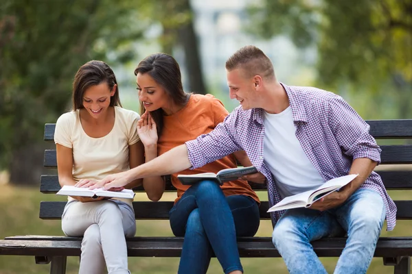 Studenti in parco — Foto Stock