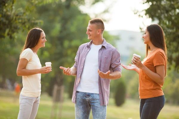 Friends in park — Stock Photo, Image