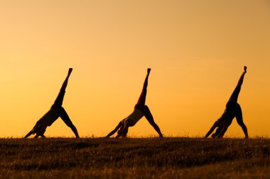 Yoga bacak yüksek poz