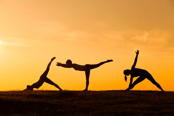 Açık Yoga Sınıfı — Stok fotoğraf