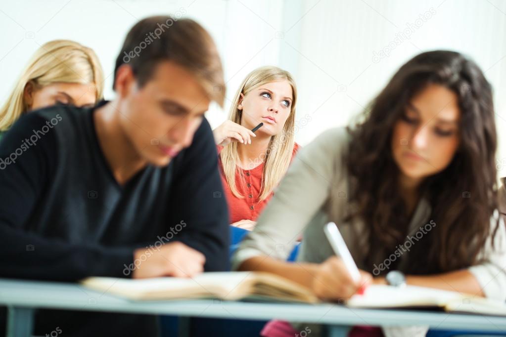 Students in class