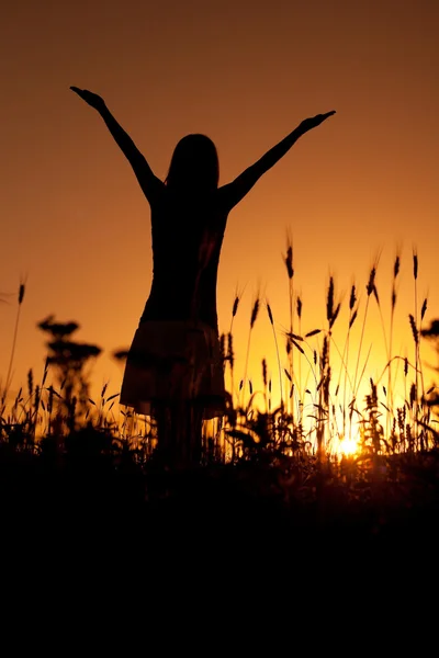 Ik hou van zonsondergang! — Stockfoto