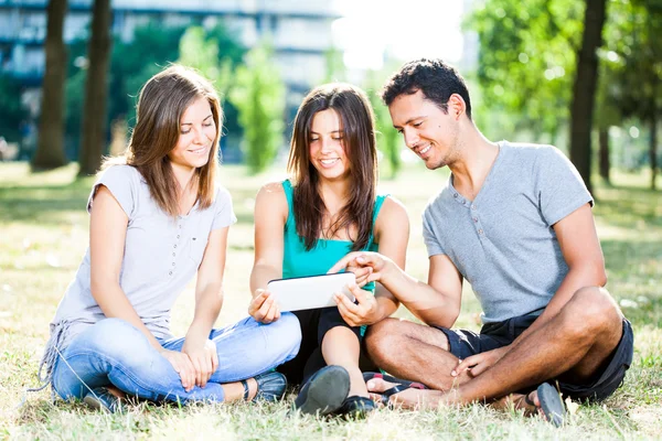 Freunde im Park — Stockfoto