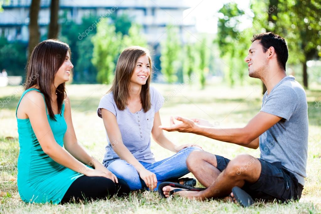 Friends in park