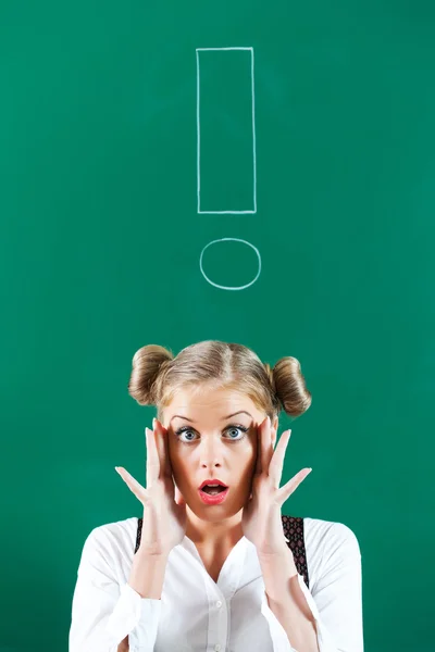 Stressed student girl — Stock Photo, Image