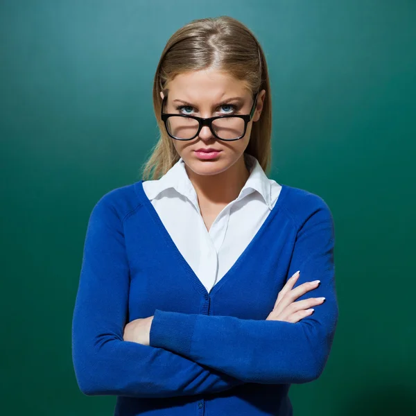 Young angry teacher — Stock Photo, Image