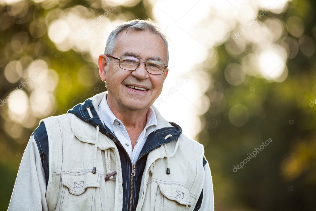 Senior man in park