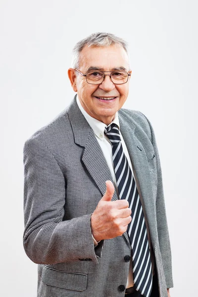 Gelukkig senior zakenman — Stockfoto