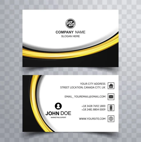 abstract yellow and black modern business card illustration design template