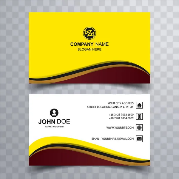 modern yellow brown business card vector design illustration