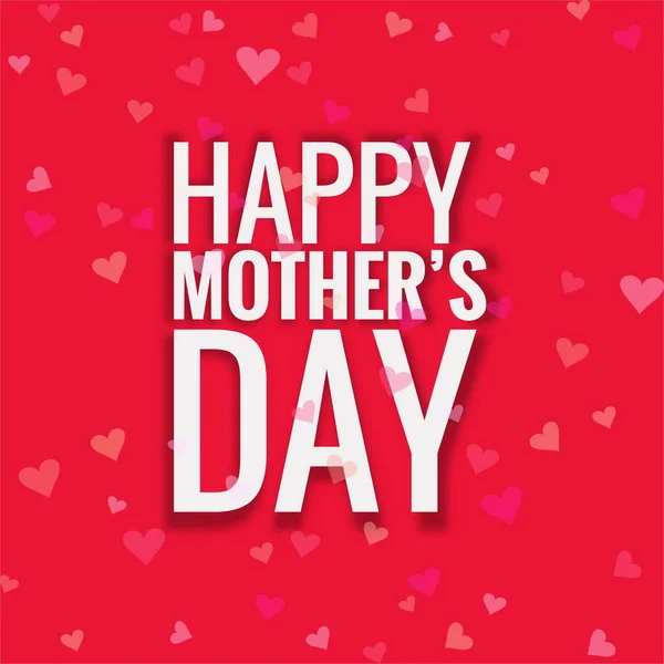 happy mothers day lettering red background