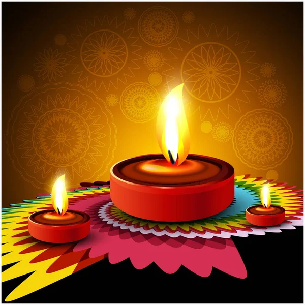 diwali background with colorful ornament vector design illustration