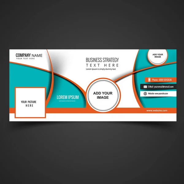 Shiny Blue Facebook Cover Vector Design Illustration Stock Vector Image