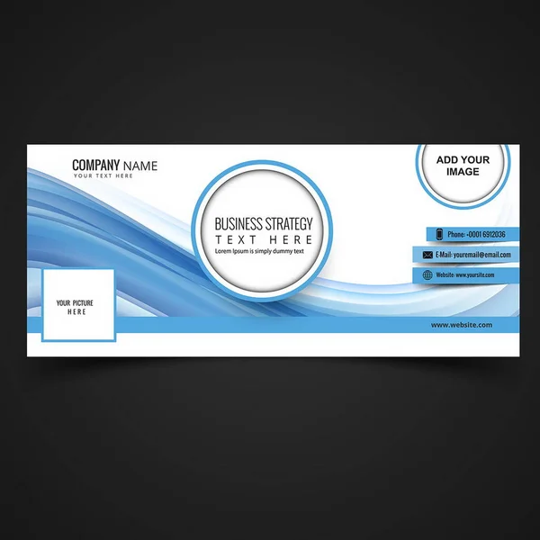 Shiny Blue Facebook Cover Vector Design Illustration Stock Vector Image