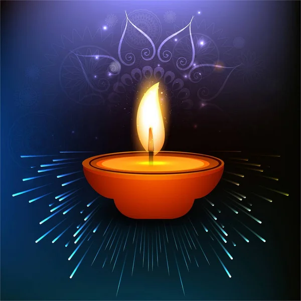 background with candle diwali vector design illustration