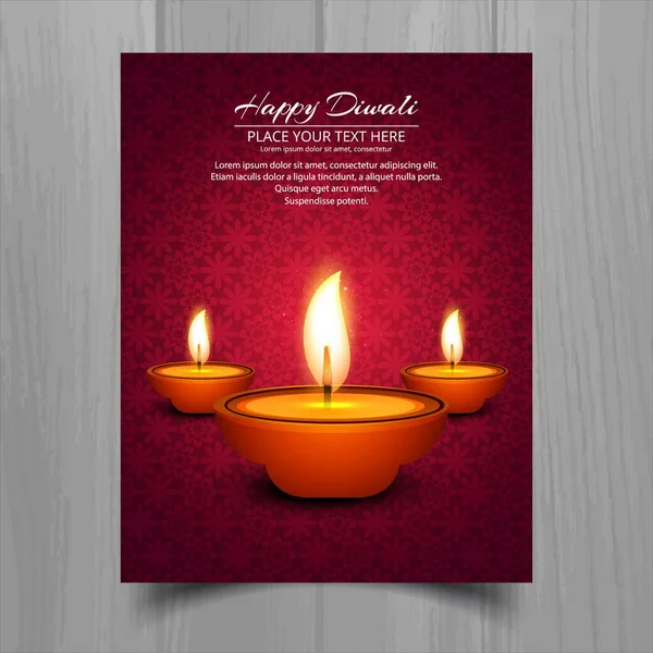 red flyer diwali vector design illustration