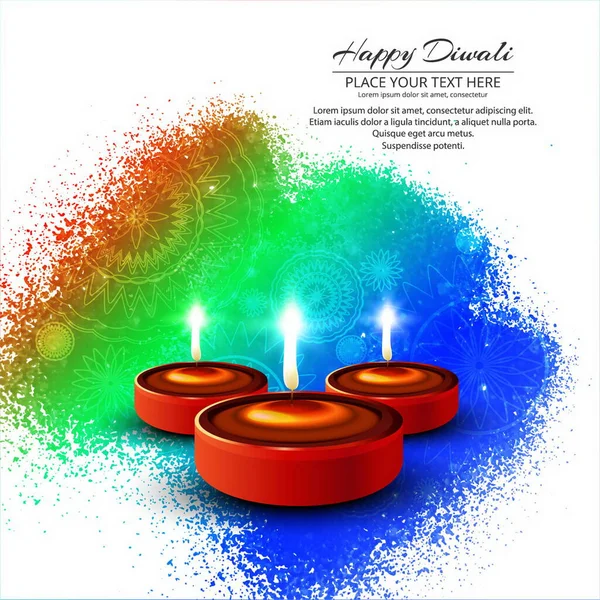 amazing abstract background with candles diwali vector design illustration