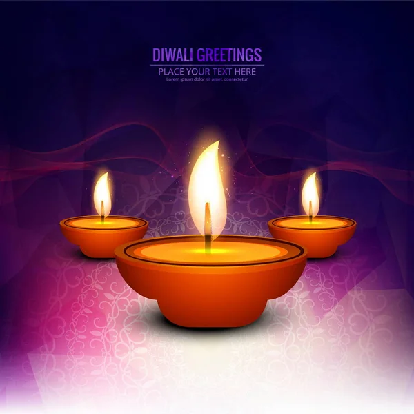 nice purple abstract background with candles diwali vector design illustration