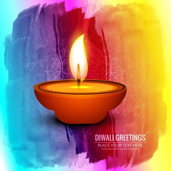 watercolors background diwali vector design illustration