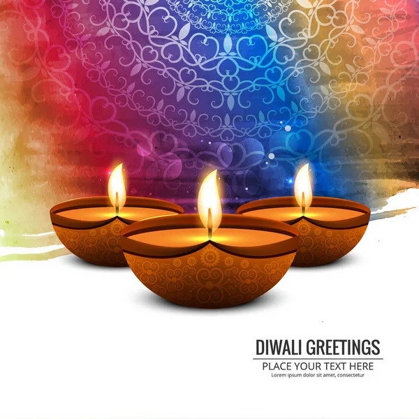 diwali candles colorful abstract background vector design illustration
