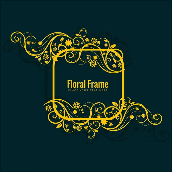 yellow floral frame vector design illustration vector design illustration