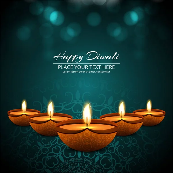 nice background diwali with five candles
