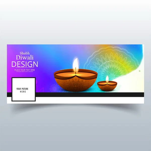 nice cover with two candles diwali vector design illustration