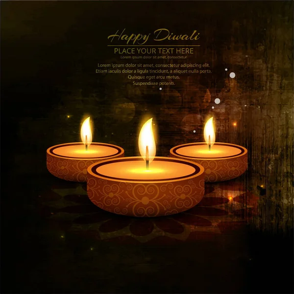 elegant dark background diwali vector design illustration