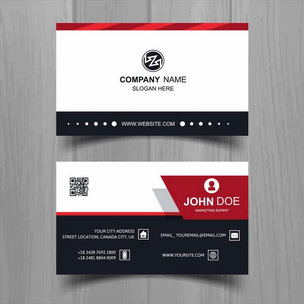 simple business card with red geometric shapes vector design illustration