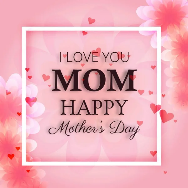 pink mother s day design with frame elegant modern vector design illustration