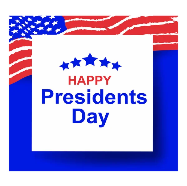 Birleşik Devletler Başkanlık Günün Kutlu Olsun Amerika Federal Tatil Şubat — Stok Vektör