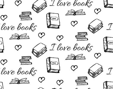 Elle çizilmiş karalama kitaplarıyla kitap konseptine bayılırım. Minimalist tarzda. Tekstil, kumaş, duvar kağıdı için vektörsüz desen.