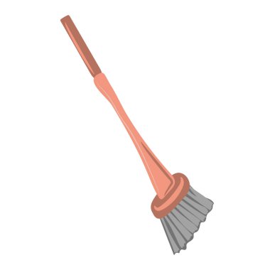 Yer paspası. Temizlik ve yıkama için ev eşyaları. Vektör illüstrasyonu beyaz arkaplanda izole edildi.