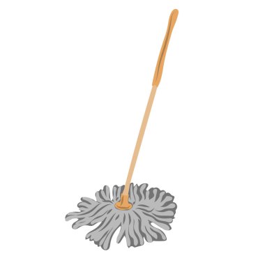 Yer paspası. Temizlik ve yıkama için ev eşyaları. Moda Vektör çizimleri. Düz stil. Beyaz arkaplanda izole