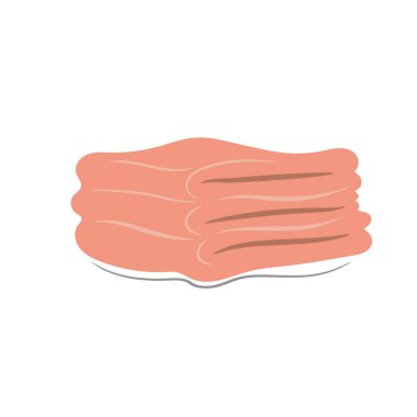 Havlu. Temiz ve hijyen kavramı. Moda Vektör çizimleri. Düz stil. Beyaz arkaplanda izole