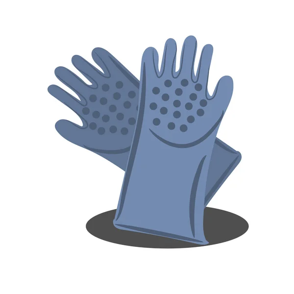 Guantes Limpieza Goma Artículos Para Hogar Para Limpieza Lavado Ilustración — Vector de stock