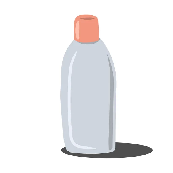 Μπουκάλι Σαμπουάν Διακόσμηση Καλλυντικών Μπουκαλιών Που Απομονώνονται Λευκό Φόντο Εικονογράφηση — Διανυσματικό Αρχείο