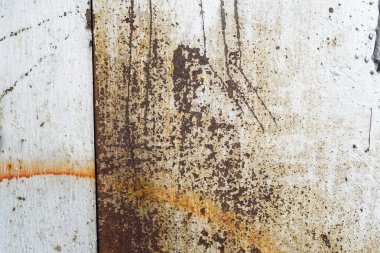 Paslı grunge metal sokak doku fotoğraf kümesi.