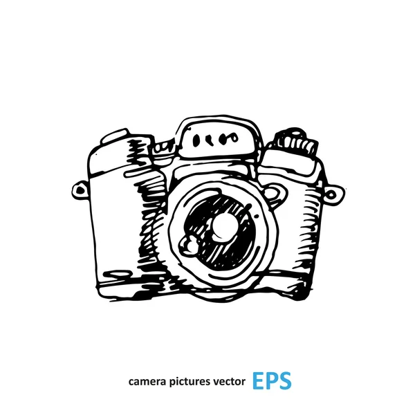 Kamera fotoğraf vektör çizim.
