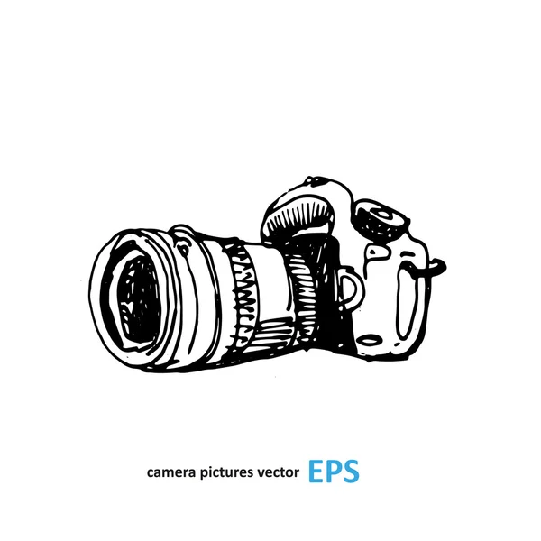 Cámara fotografía vector ilustración . — Archivo Imágenes Vectoriales