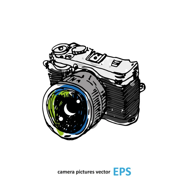 Κάμερα φωτογραφία διανυσματικά εικονογράφηση. — Διανυσματικό Αρχείο