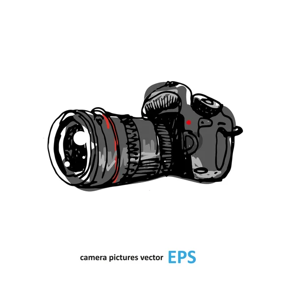 Kamera fotografering vektor illustration. — Stock vektor