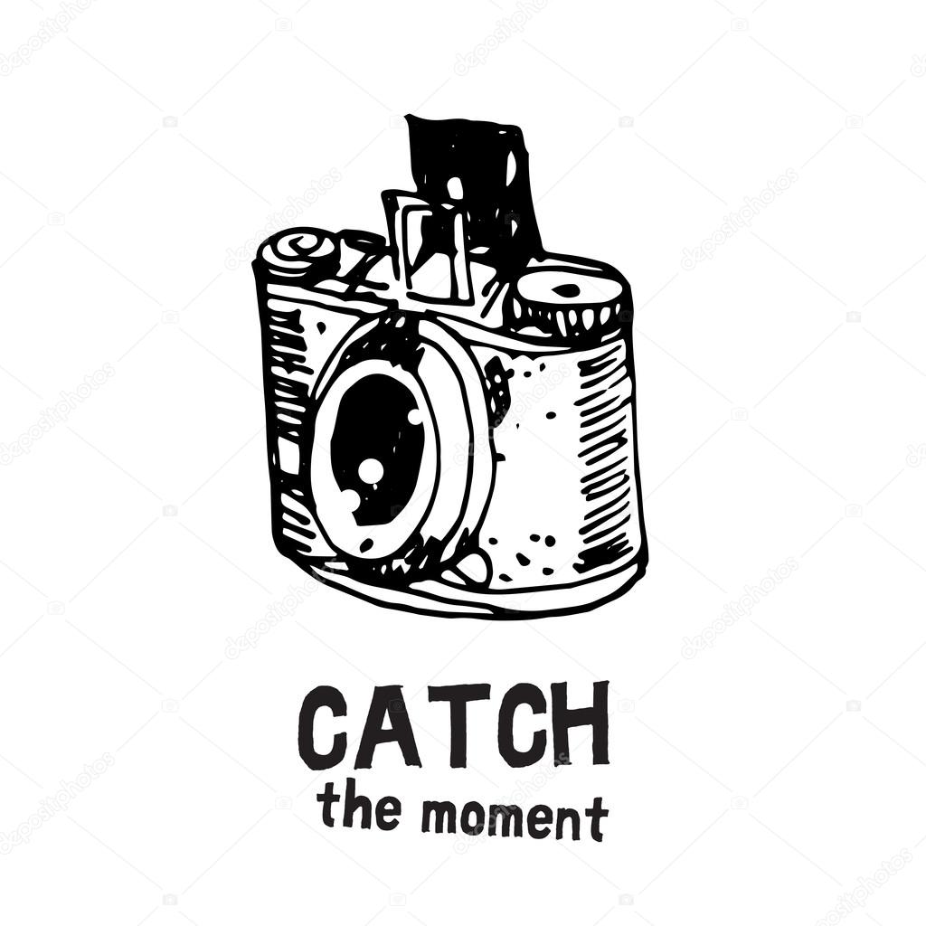 Camera photography studio vector illustration.