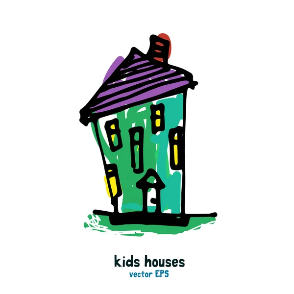 Dzieci styl domy wektor — Wektor stockowy
